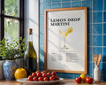 Lemon Drop Martini Cocktail Recipe Poster - GroovyGrove