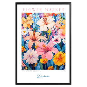 Lima Peru Flower Market Poster - GroovyGrove