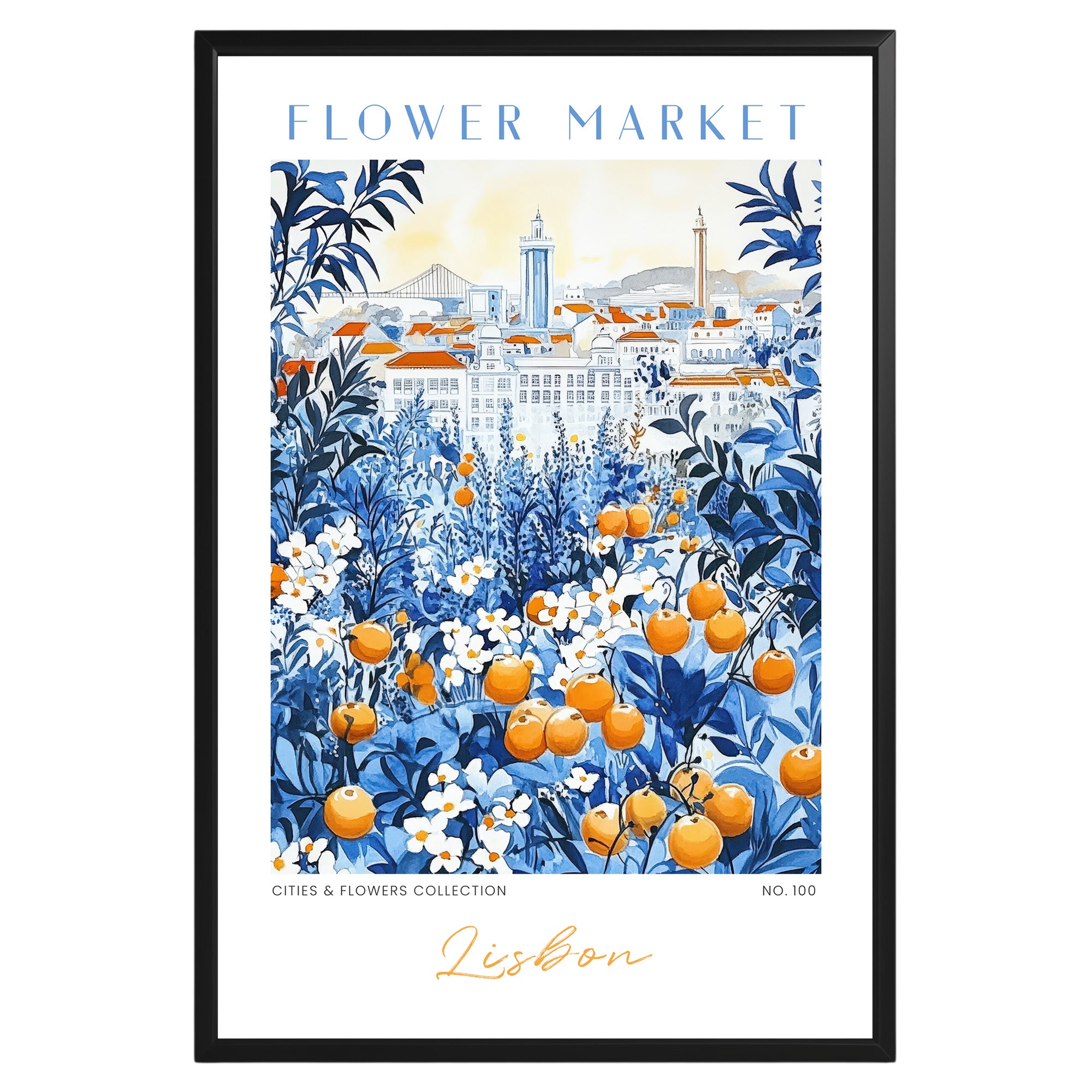 Lisbon Portugal Flower Market Poster - GroovyGrove