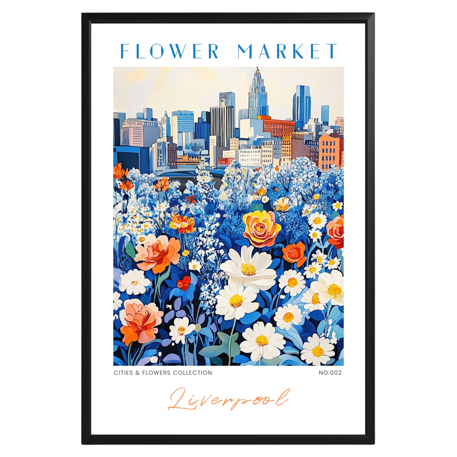 Liverpool England Flower Market Poster - GroovyGrove