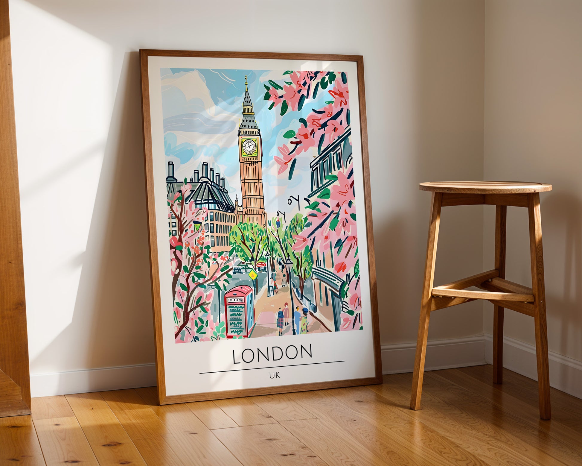 London United Kingdom Travel Poster - GroovyGrove