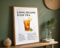 Long Island Iced Tea Cocktail Recipe Poster - GroovyGrove