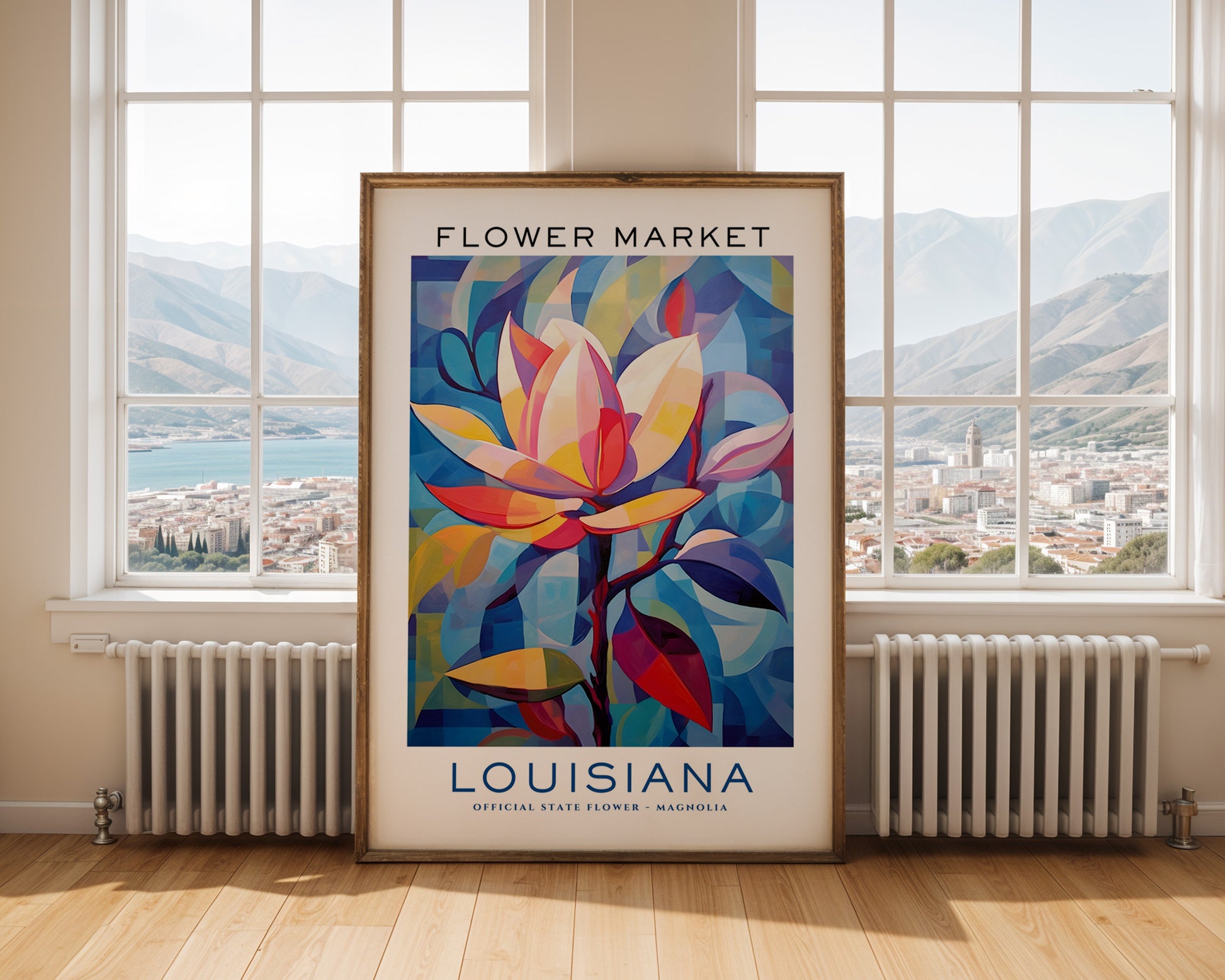 Louisiana State Flower Market Poster - GroovyGrove