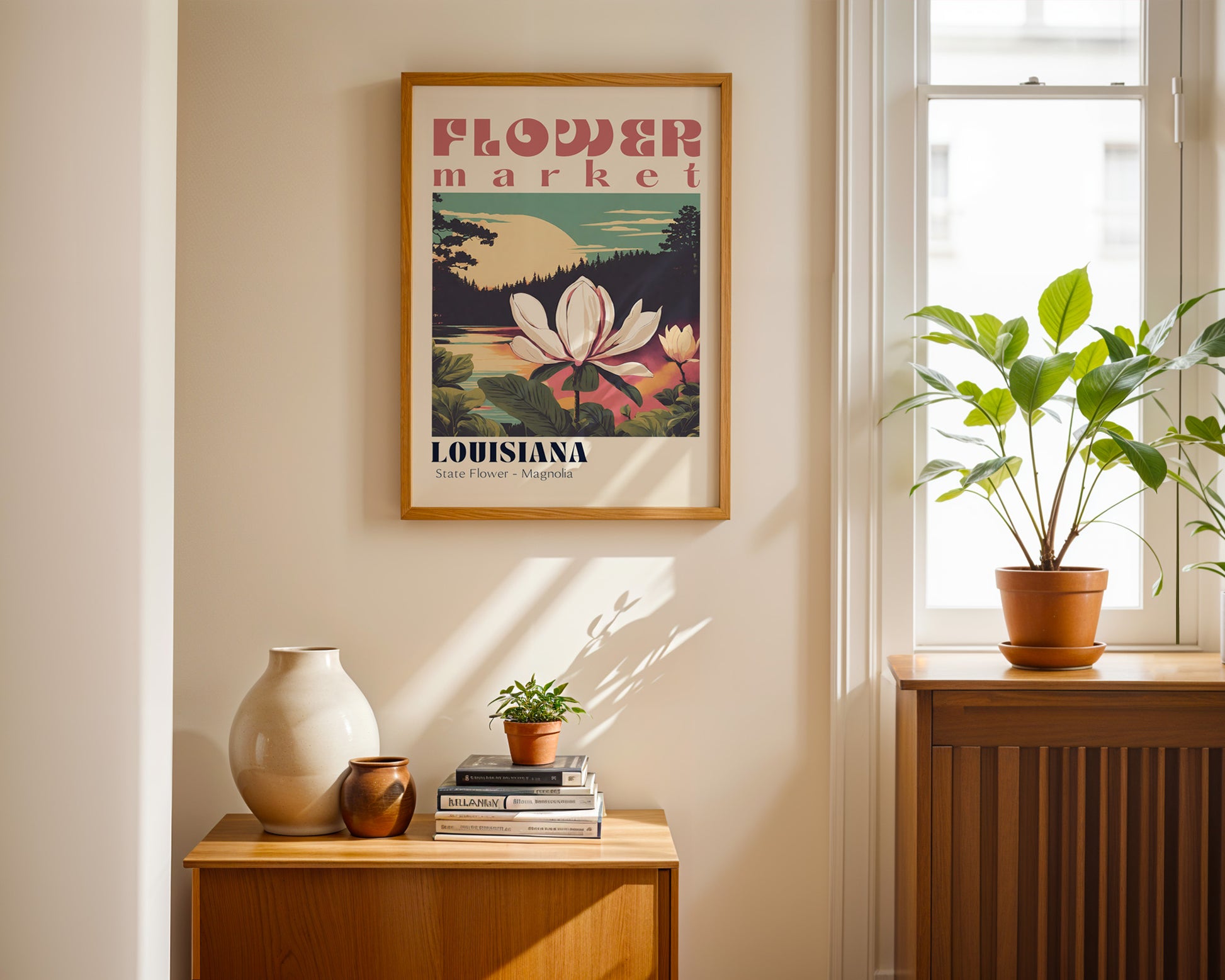 Louisiana Flower Market Vintage Poster - GroovyGrove