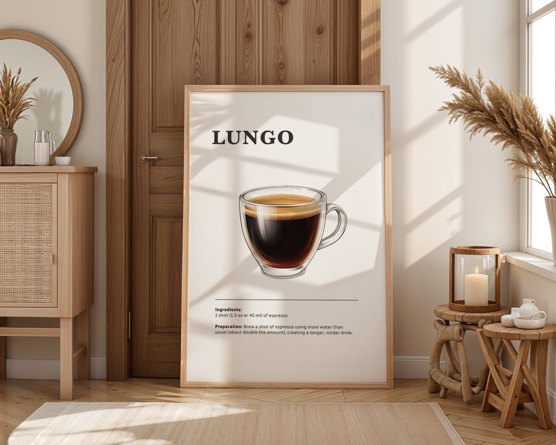 Lungo Coffee Recipe Poster - GroovyGrove