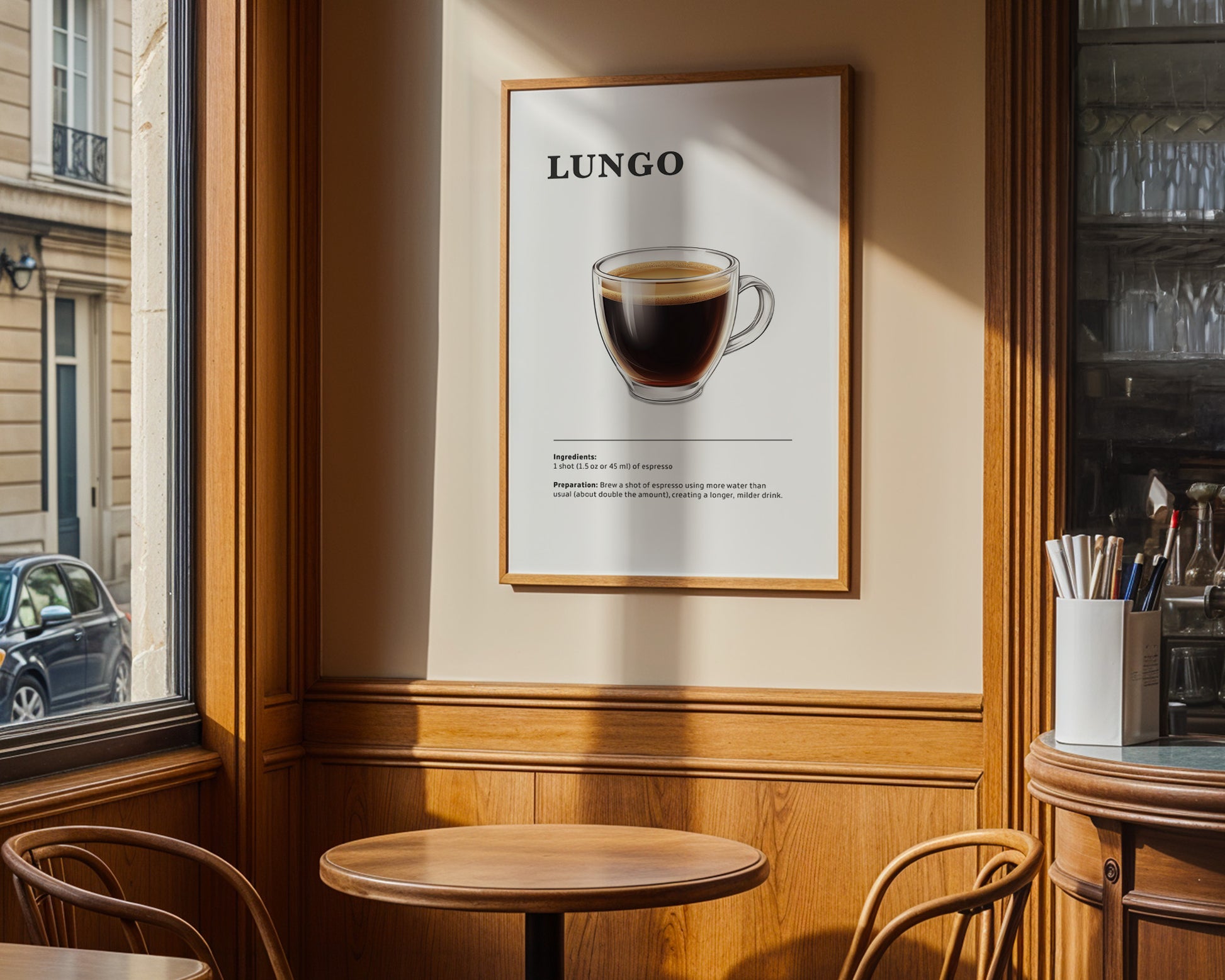 Lungo Coffee Recipe Poster - GroovyGrove