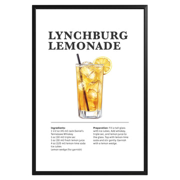 Lynchburg Lemonade Cocktail Recipe Poster - GroovyGrove