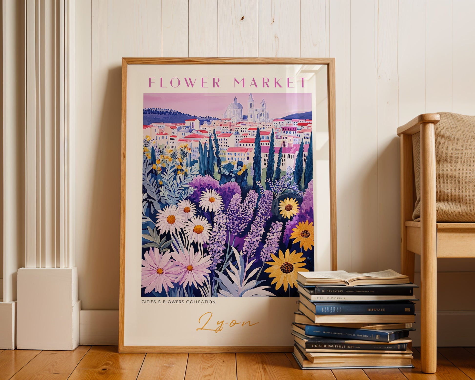 Lyon France Flower Market Poster - GroovyGrove