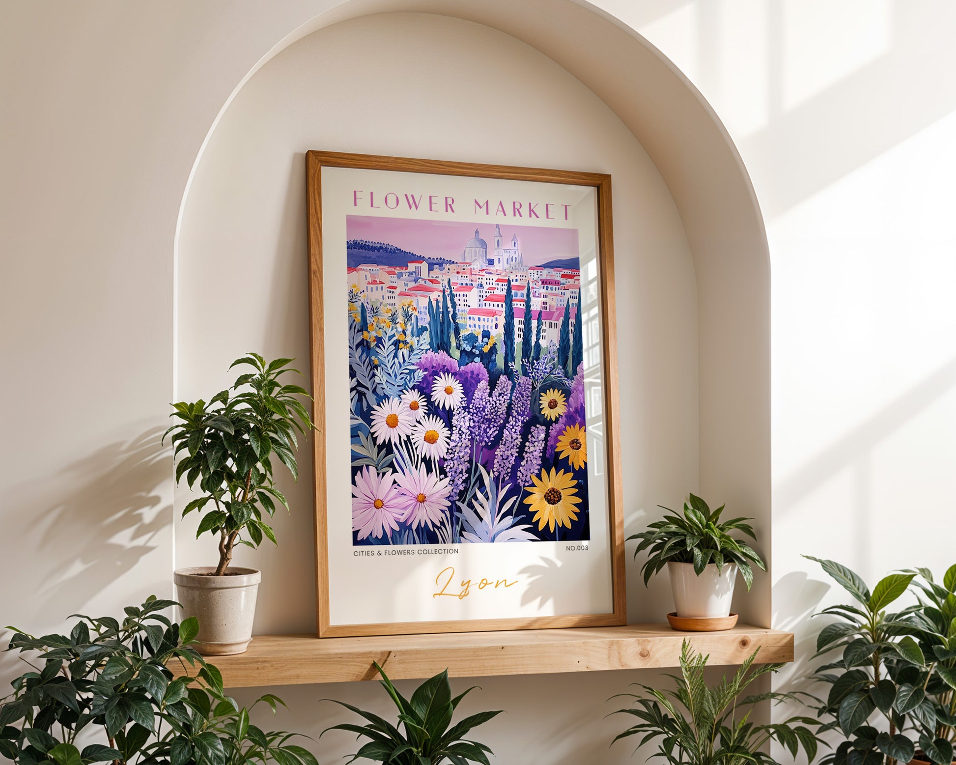 Lyon France Flower Market Poster - GroovyGrove