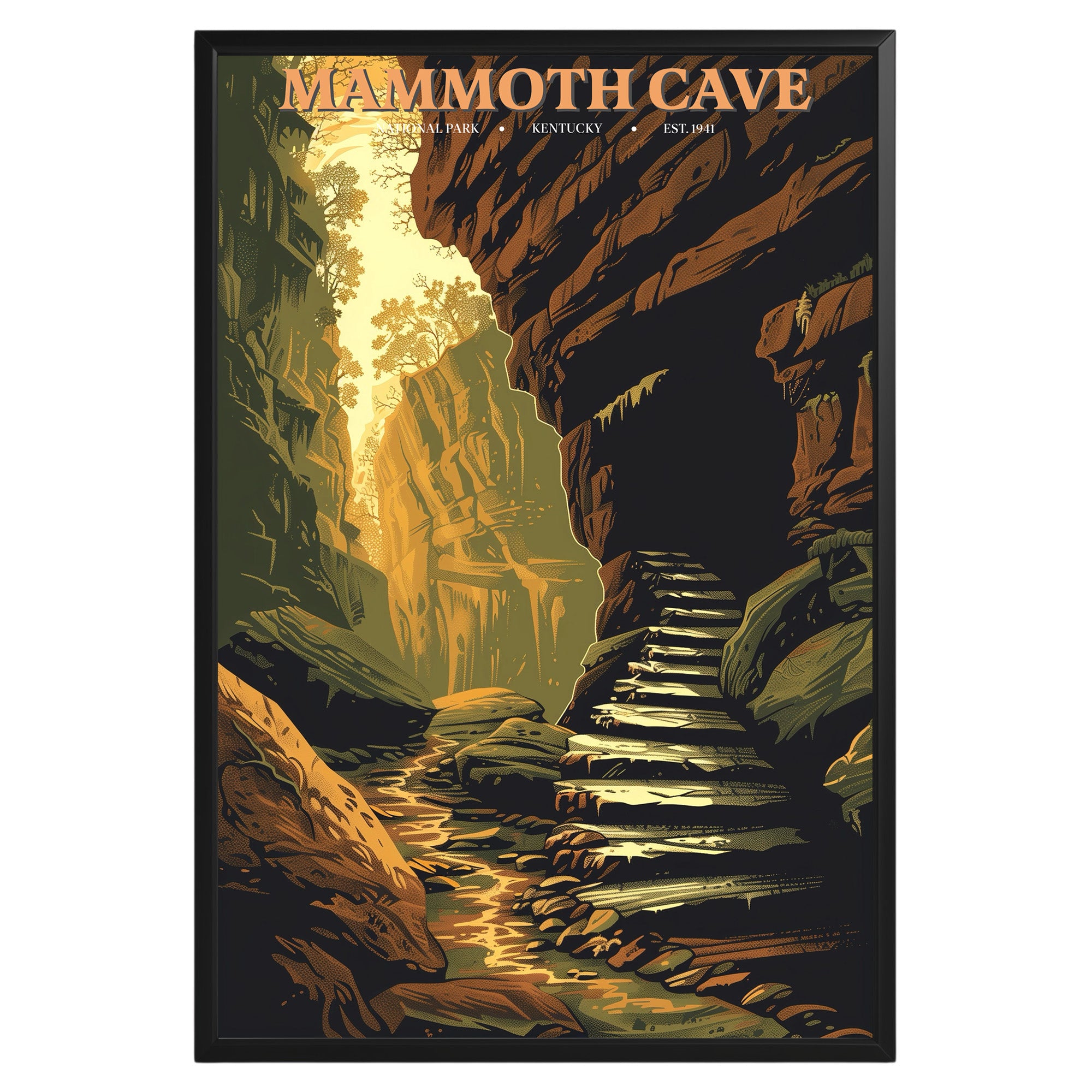 Mammoth Cave National Park Vintage Poster - GroovyGrove