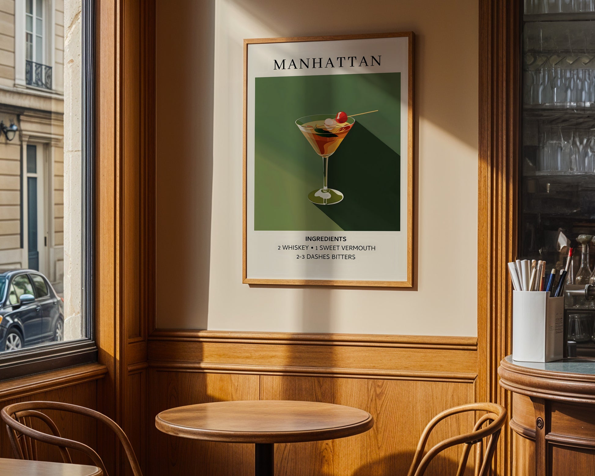 Manhattan Vintage Cocktail Poster - GroovyGrove