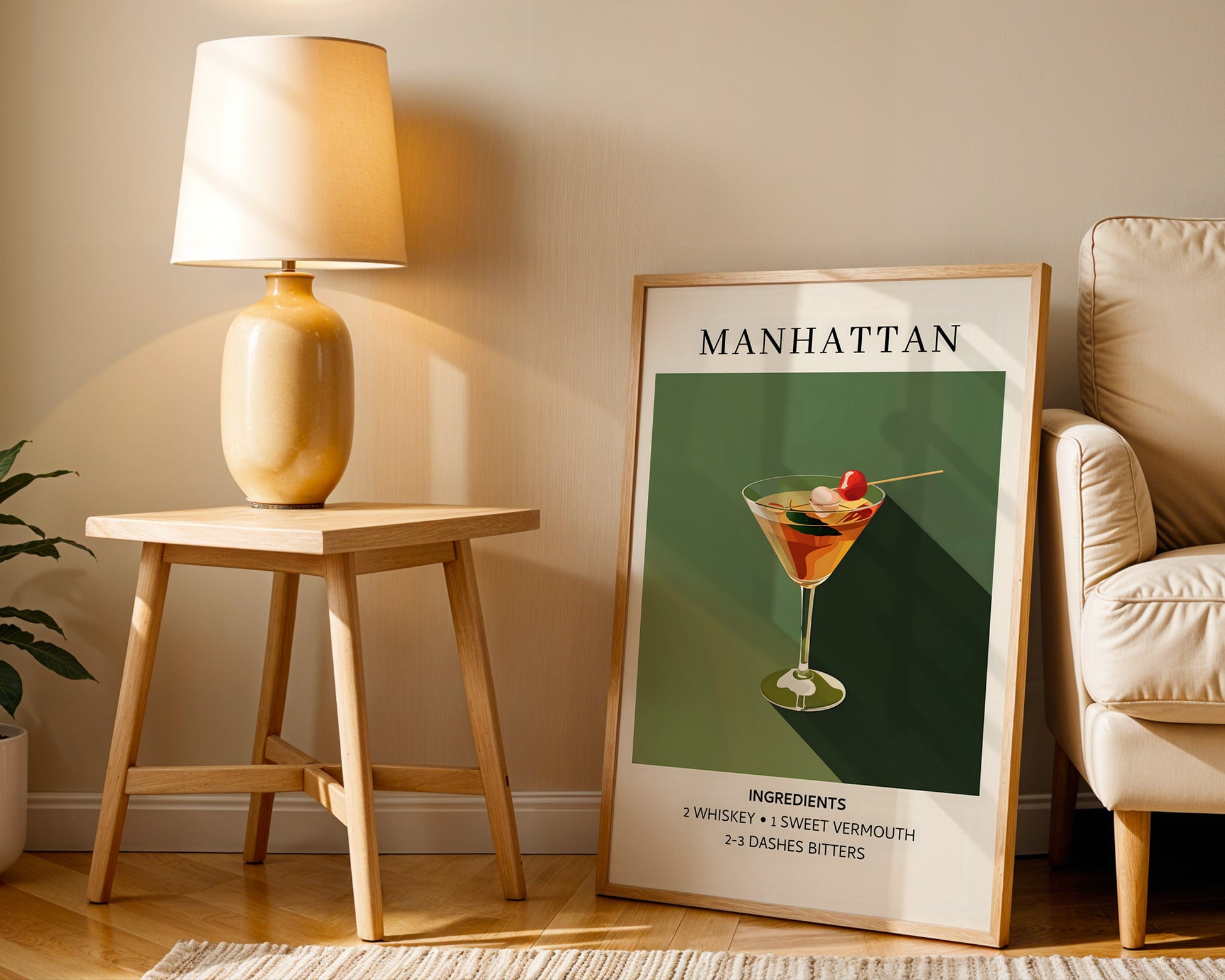 Manhattan Vintage Cocktail Poster - GroovyGrove