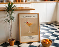 Manhattan Vintage Cocktail Poster - GroovyGrove