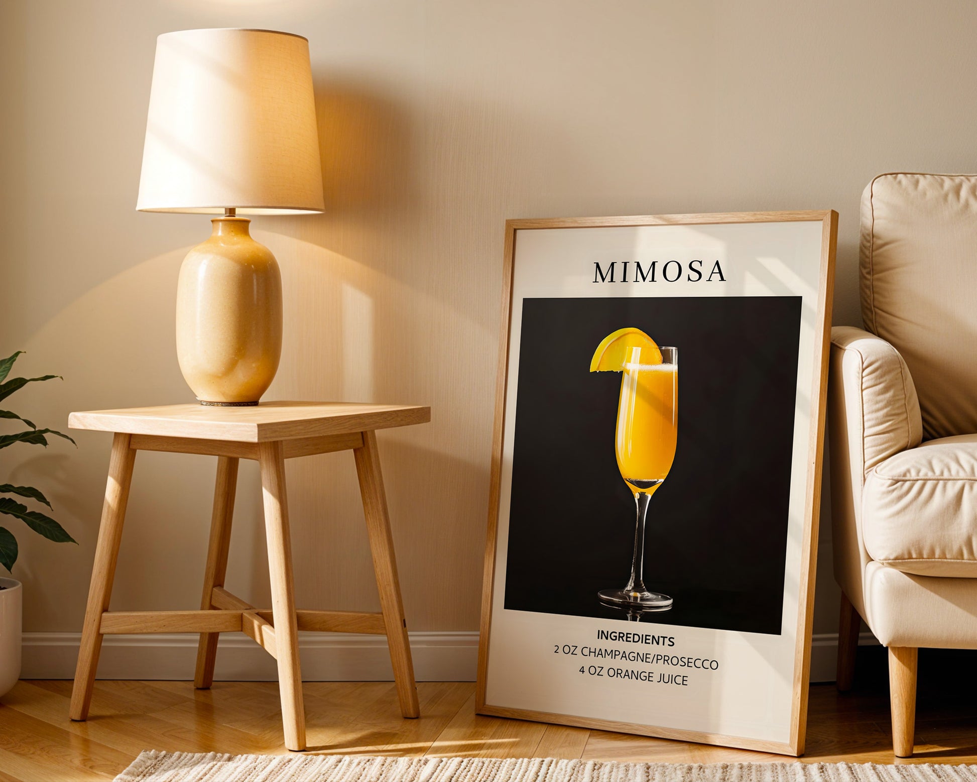 Mimosa Vintage Cocktail Poster - GroovyGrove