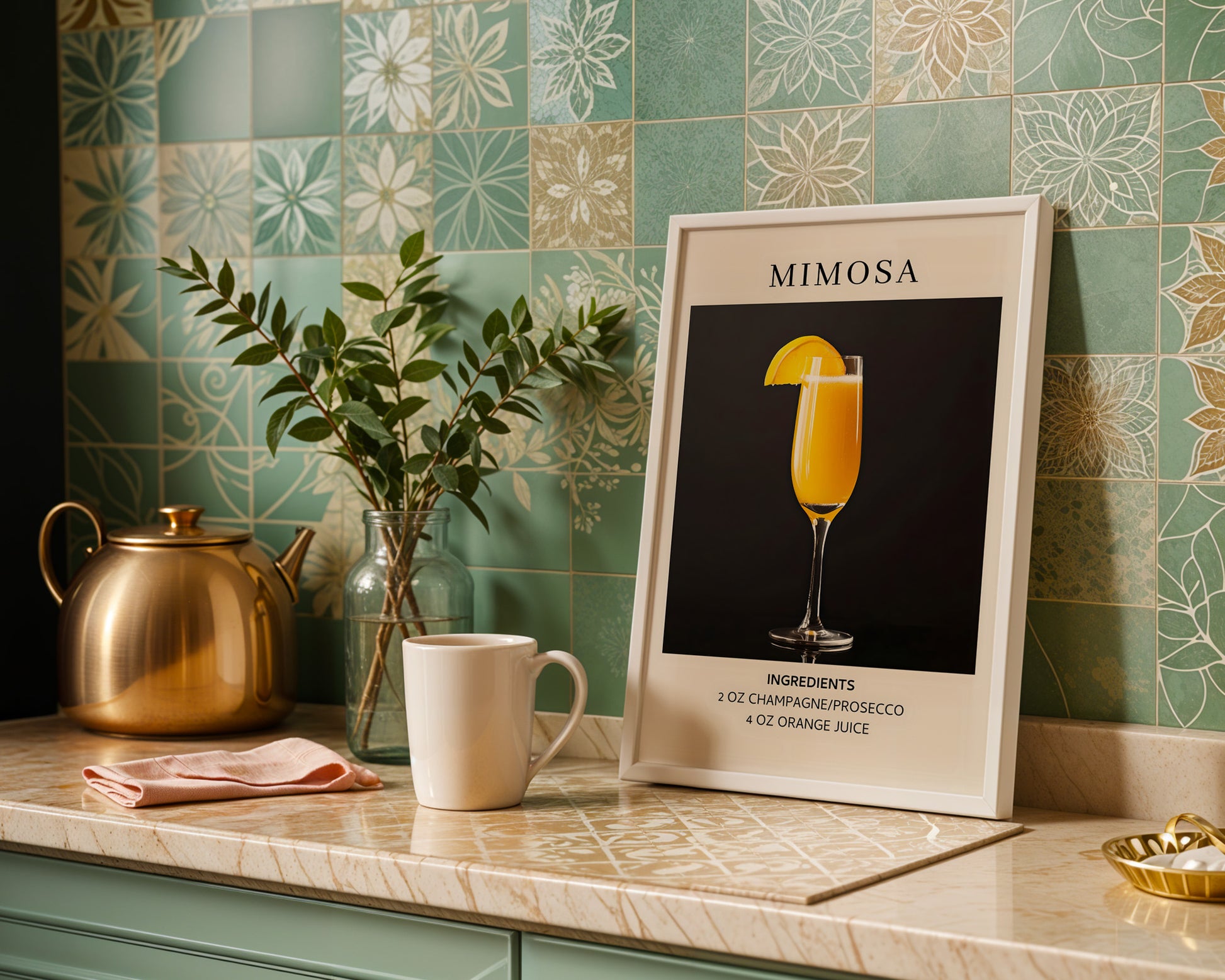 Mimosa Vintage Cocktail Poster - GroovyGrove