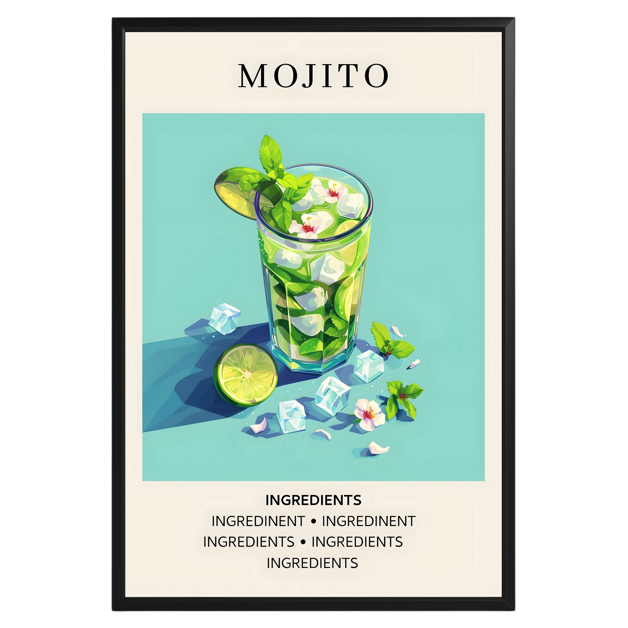 Mojito Vintage Cocktail Poster - GroovyGrove