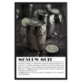 Moscow Mule Cocktail Black and White Poster - GroovyGrove