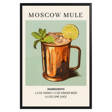 Moscow Mule Vintage Cocktail Poster - GroovyGrove