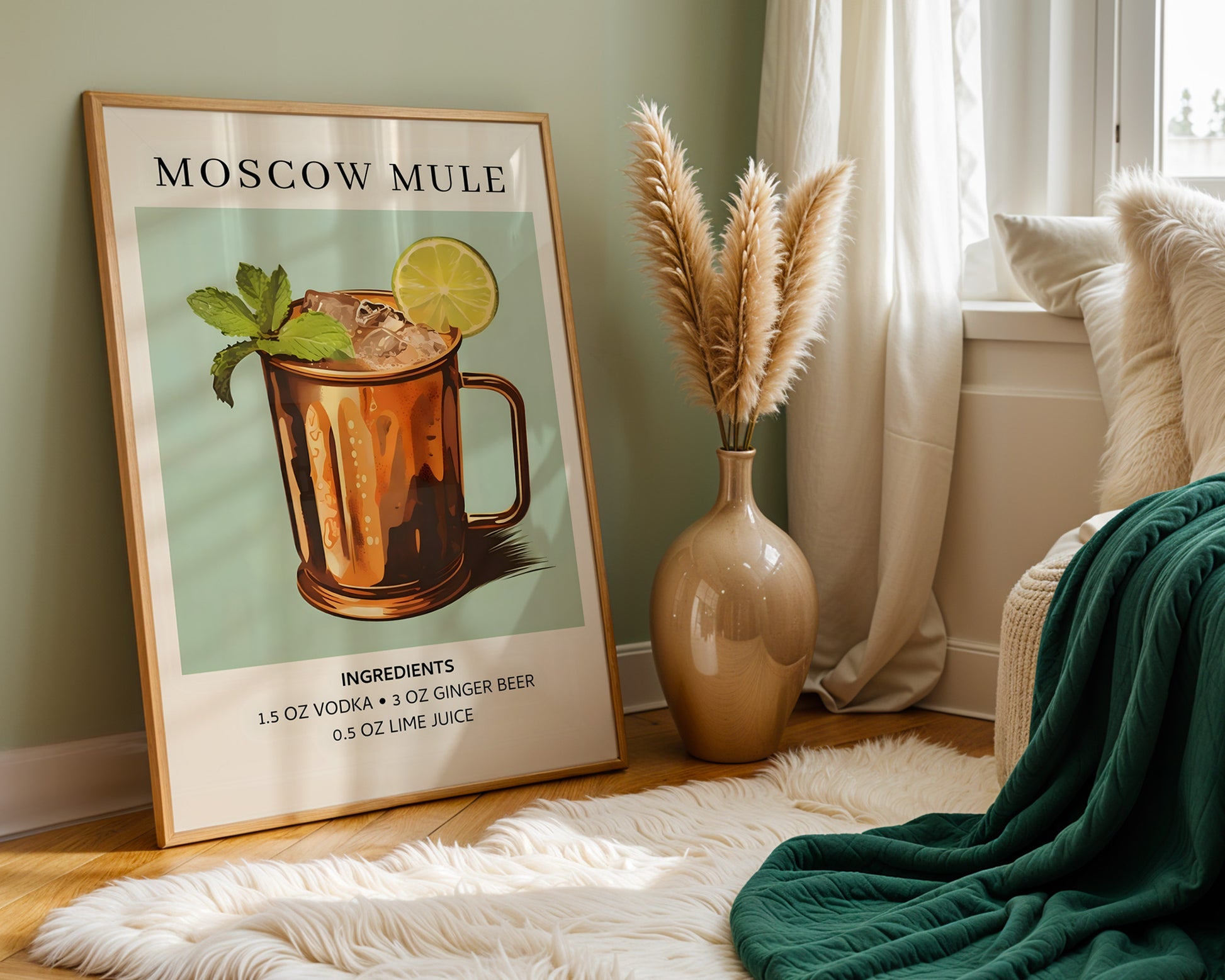 Moscow Mule Vintage Cocktail Poster - GroovyGrove