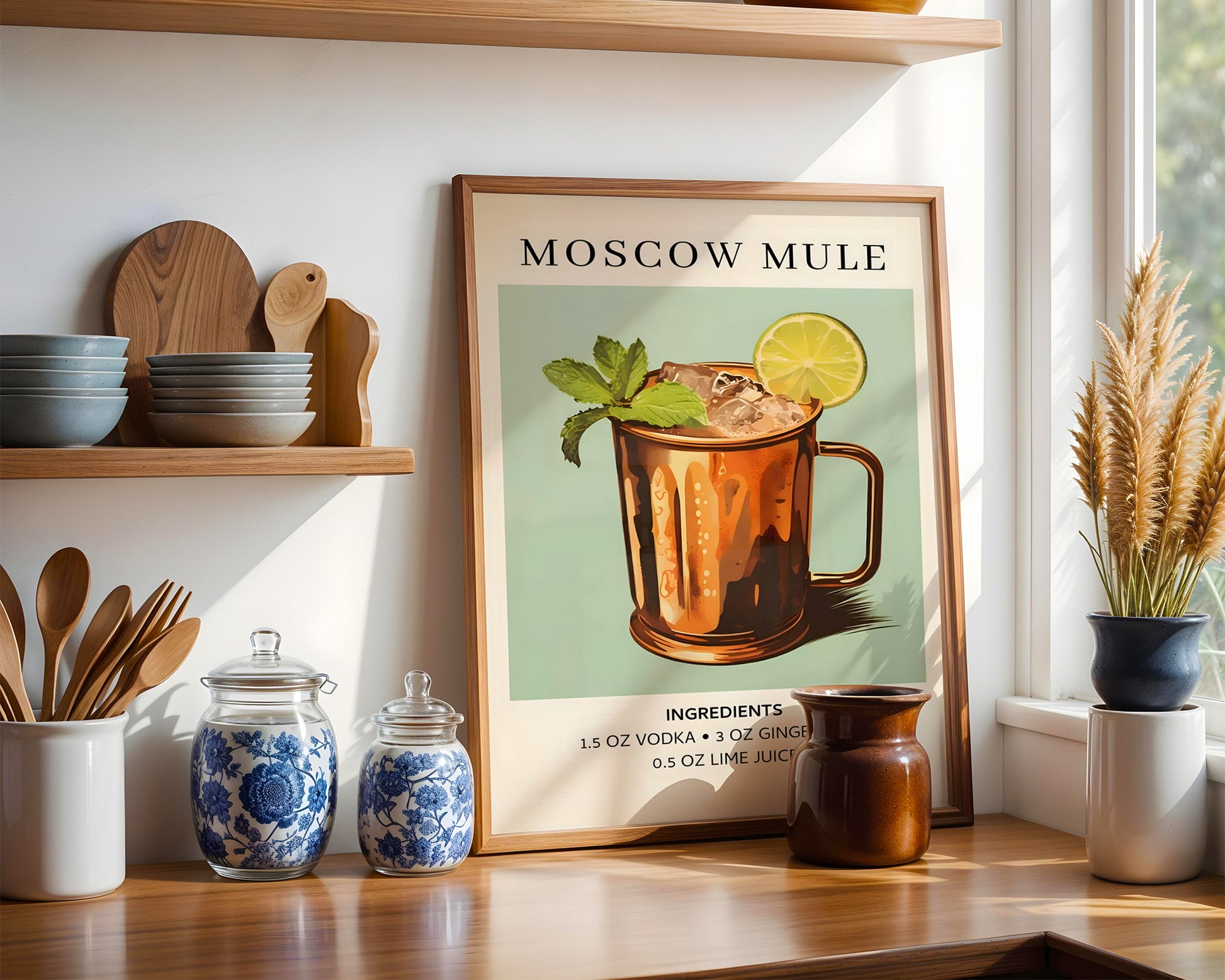 Moscow Mule Vintage Cocktail Poster - GroovyGrove