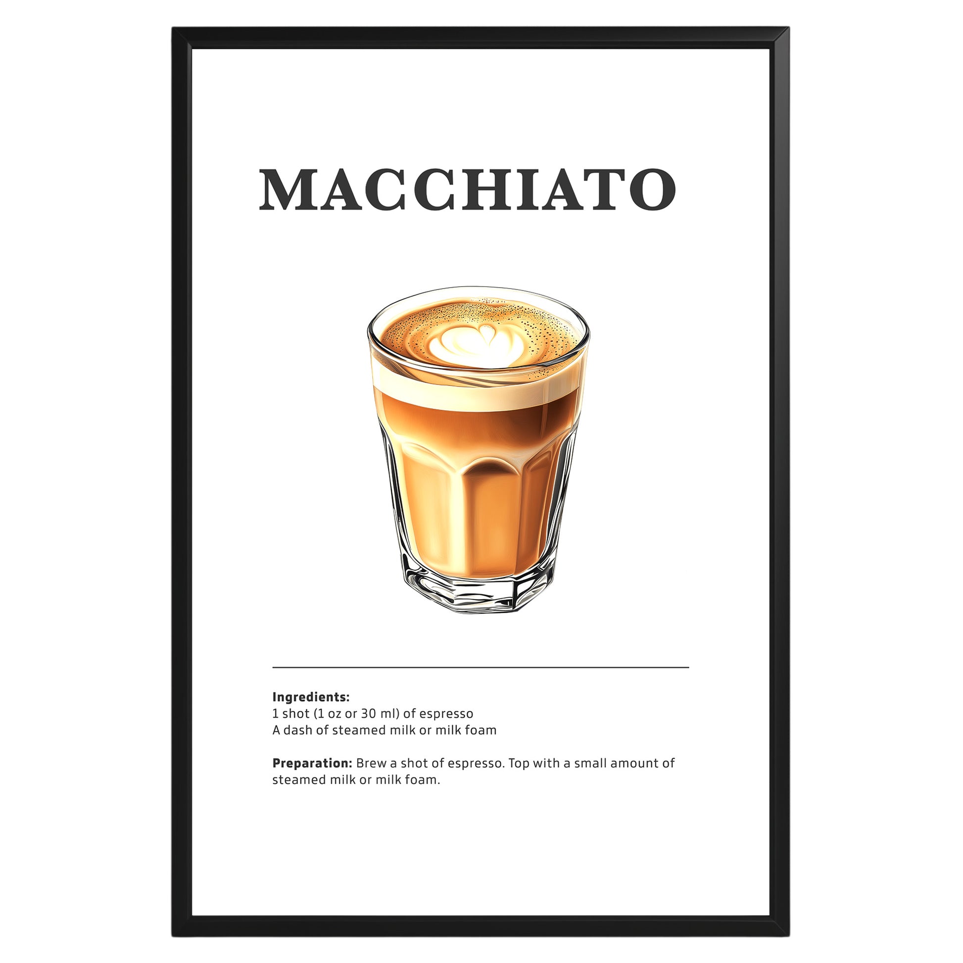 Macchiato Coffee Recipe Poster - GroovyGrove