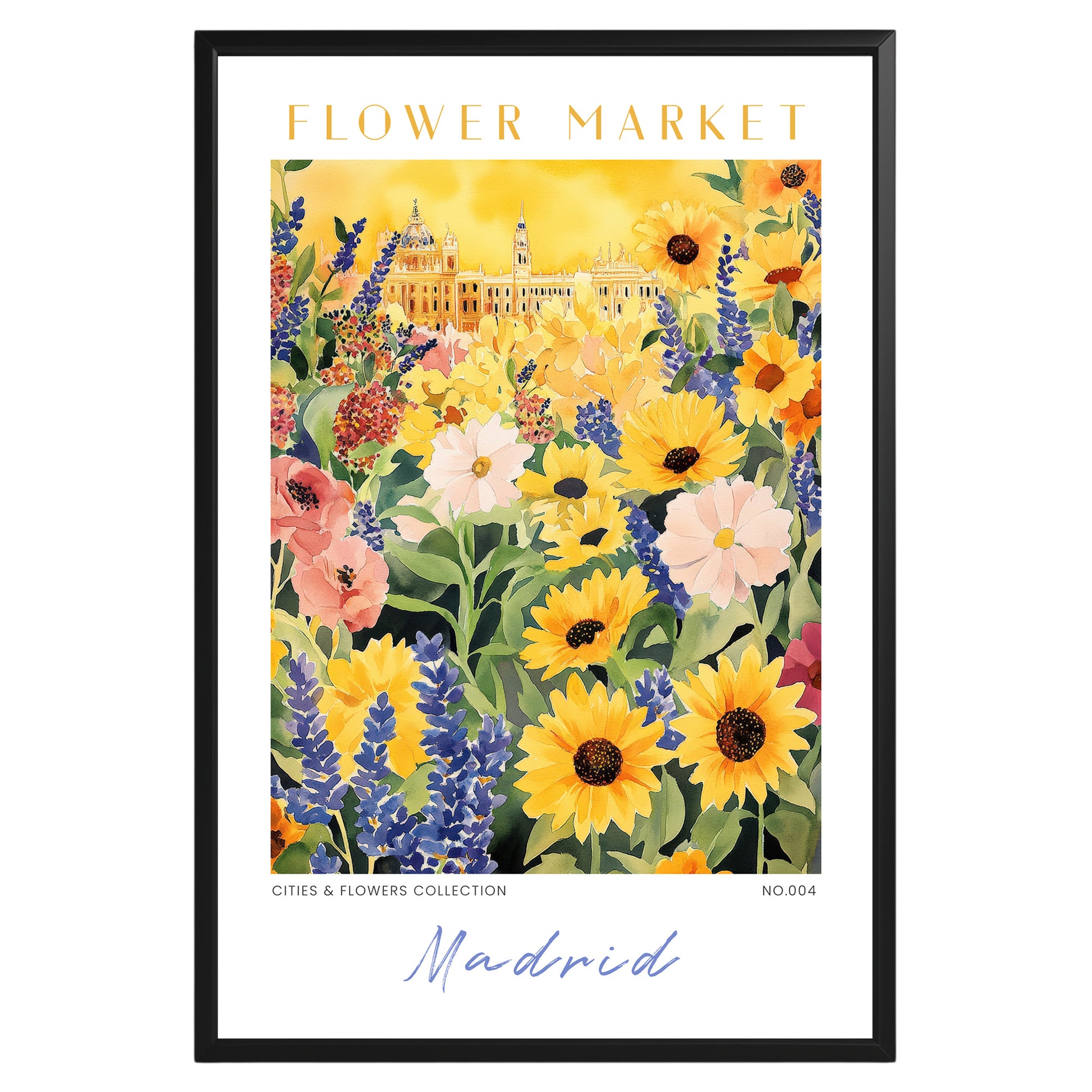 Madrid Spain Flower Market Poster - GroovyGrove