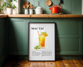 Mai Tai Cocktail Recipe Poster - GroovyGrove