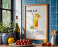 Mai Tai Cocktail Recipe Poster - GroovyGrove