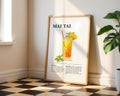 Mai Tai Cocktail Recipe Poster - GroovyGrove