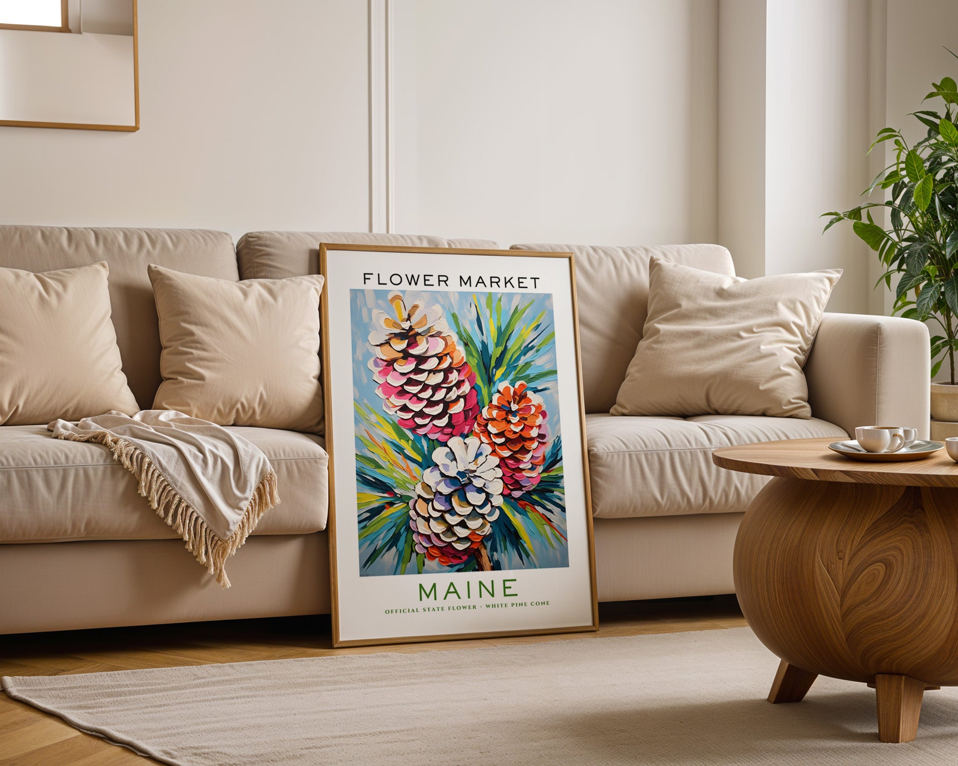 Maine State Flower Market Poster - GroovyGrove