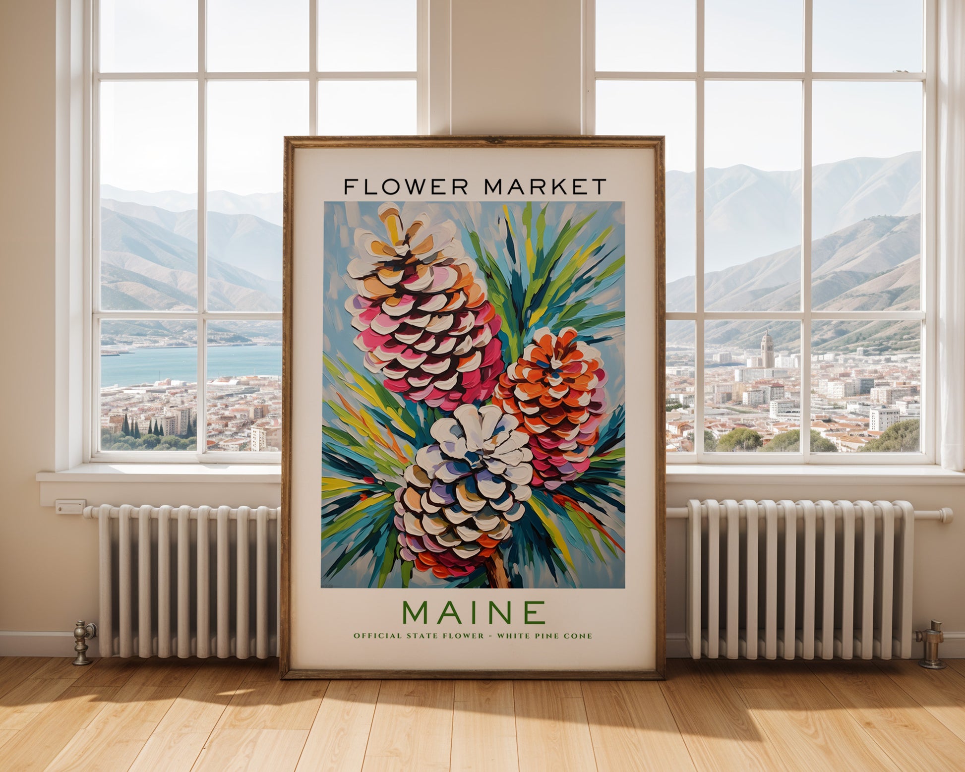 Maine State Flower Market Poster - GroovyGrove