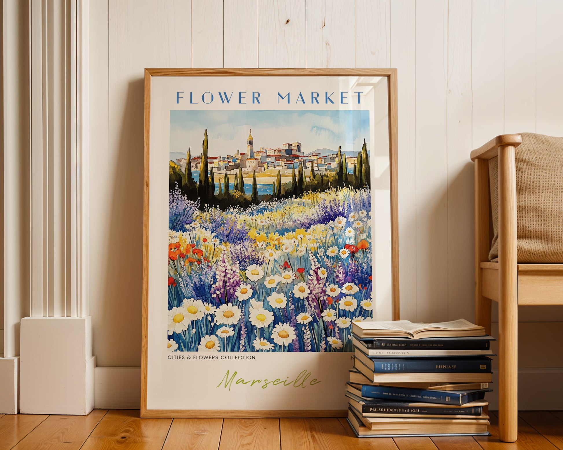 Marseille France Flower Market Poster - GroovyGrove