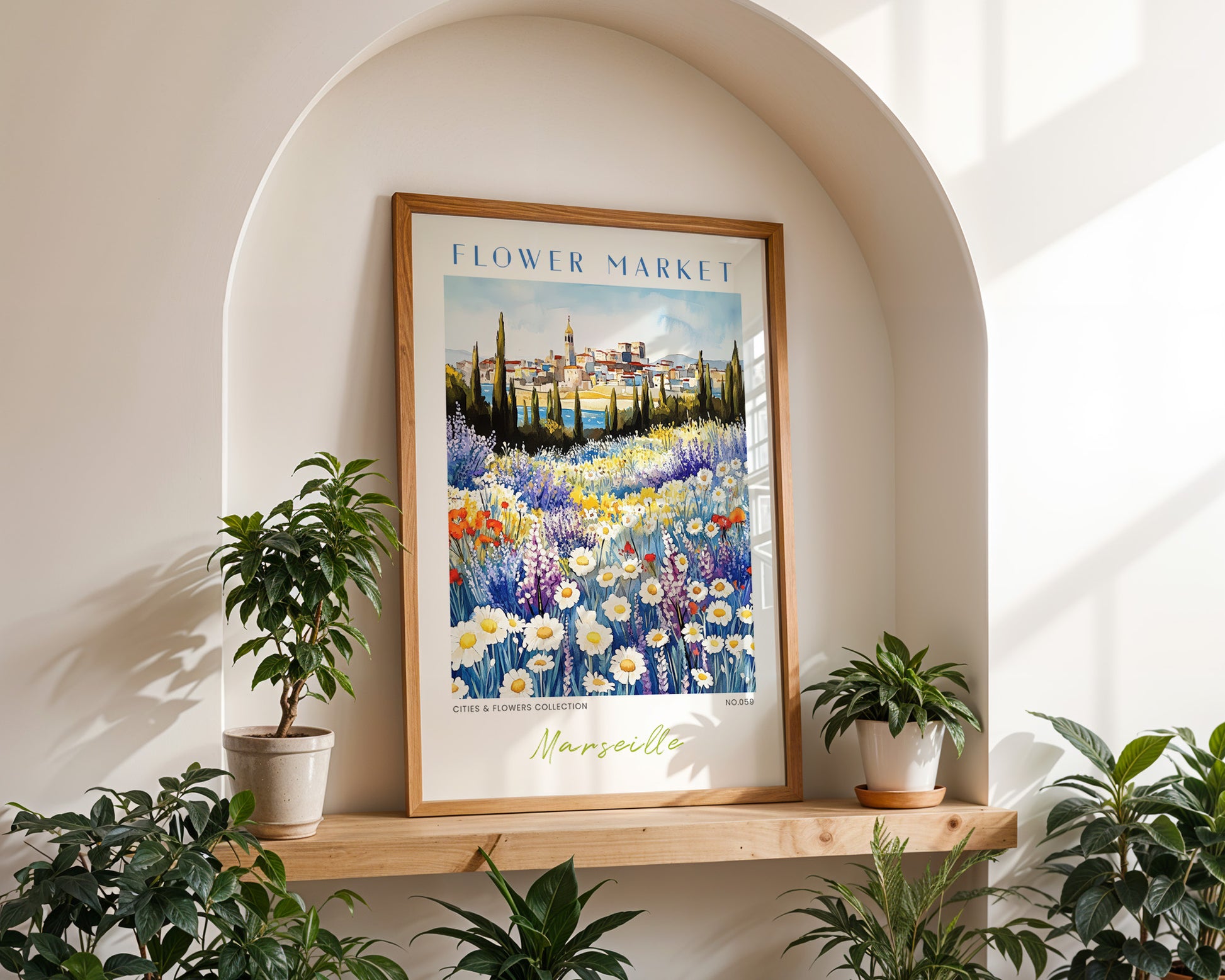 Marseille France Flower Market Poster - GroovyGrove