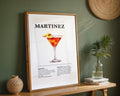 Martinez Cocktail Recipe Poster - GroovyGrove