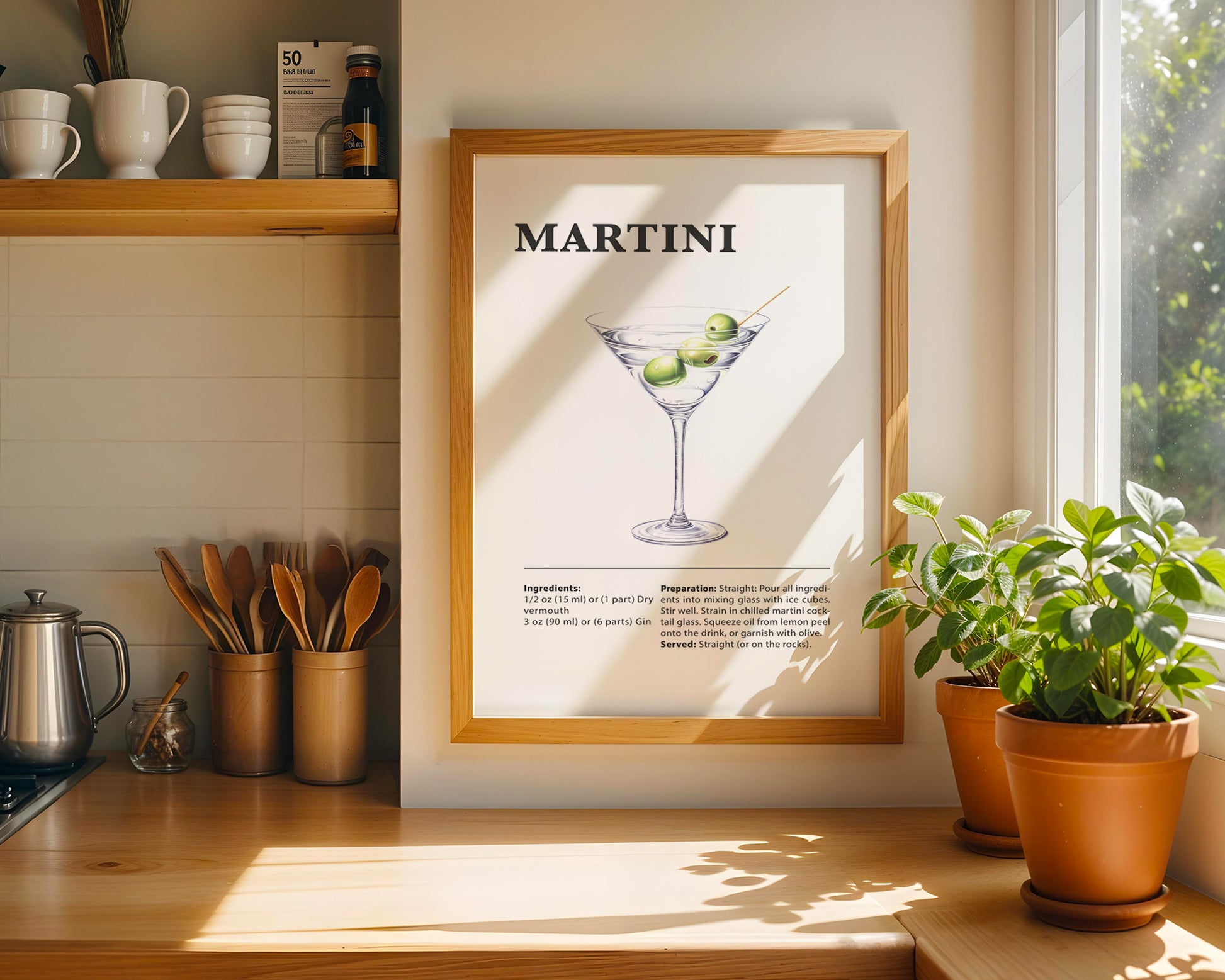 Martini Cocktail Recipe Poster - GroovyGrove