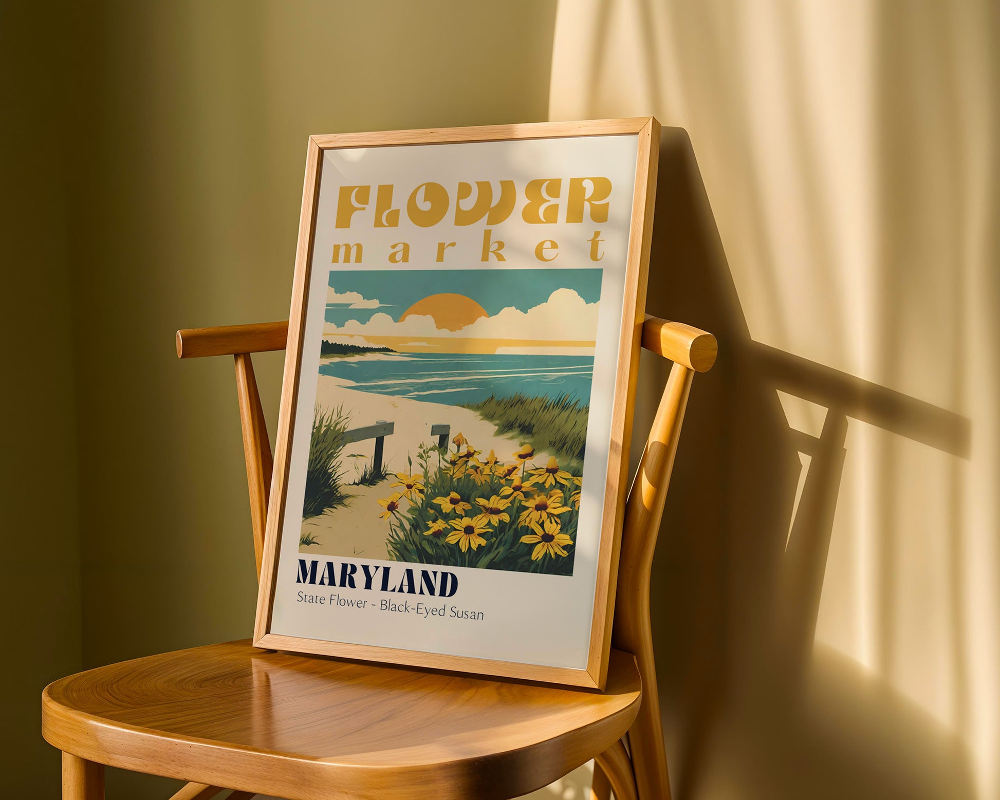 Maryland Flower Market Vintage Poster - GroovyGrove