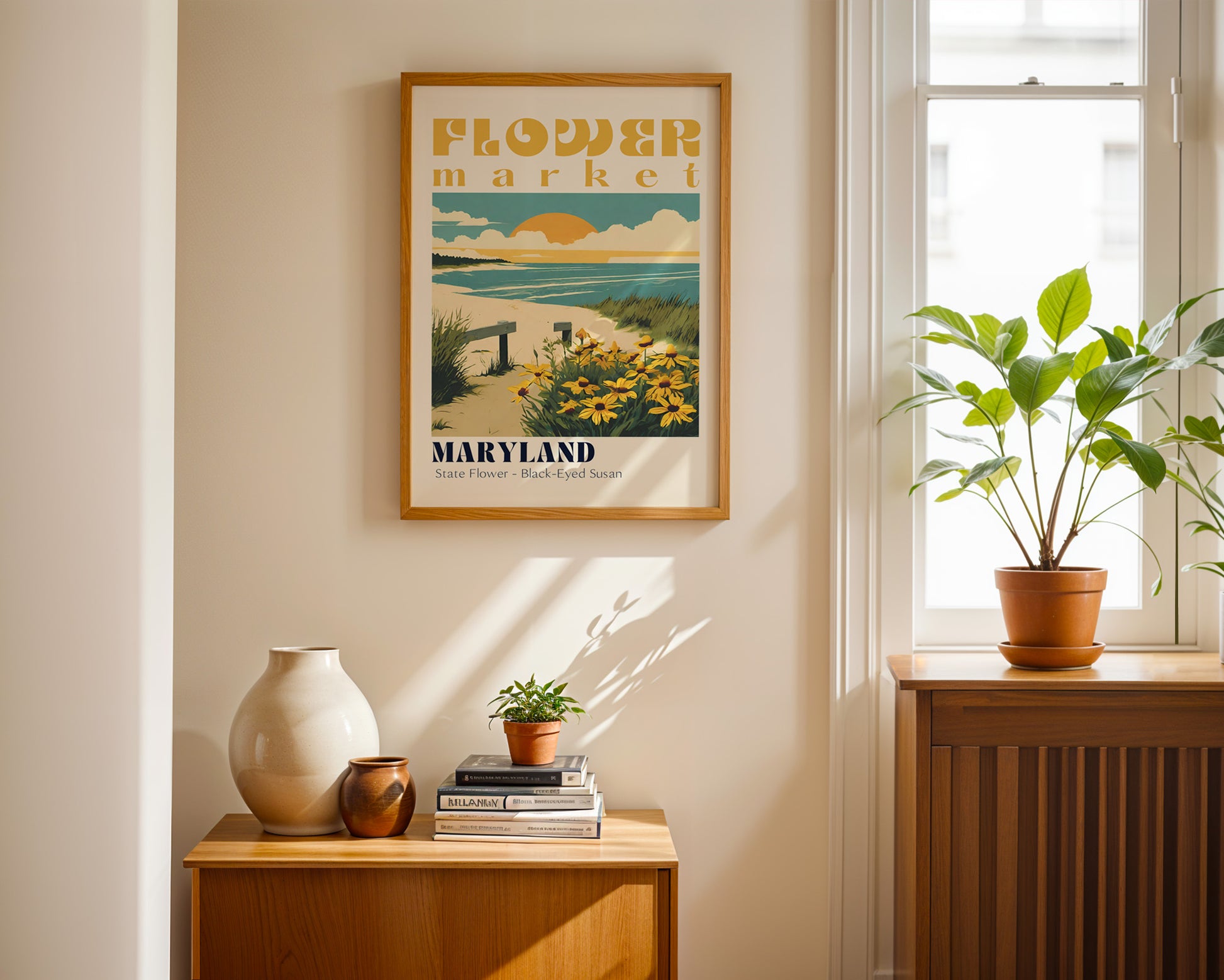 Maryland Flower Market Vintage Poster - GroovyGrove