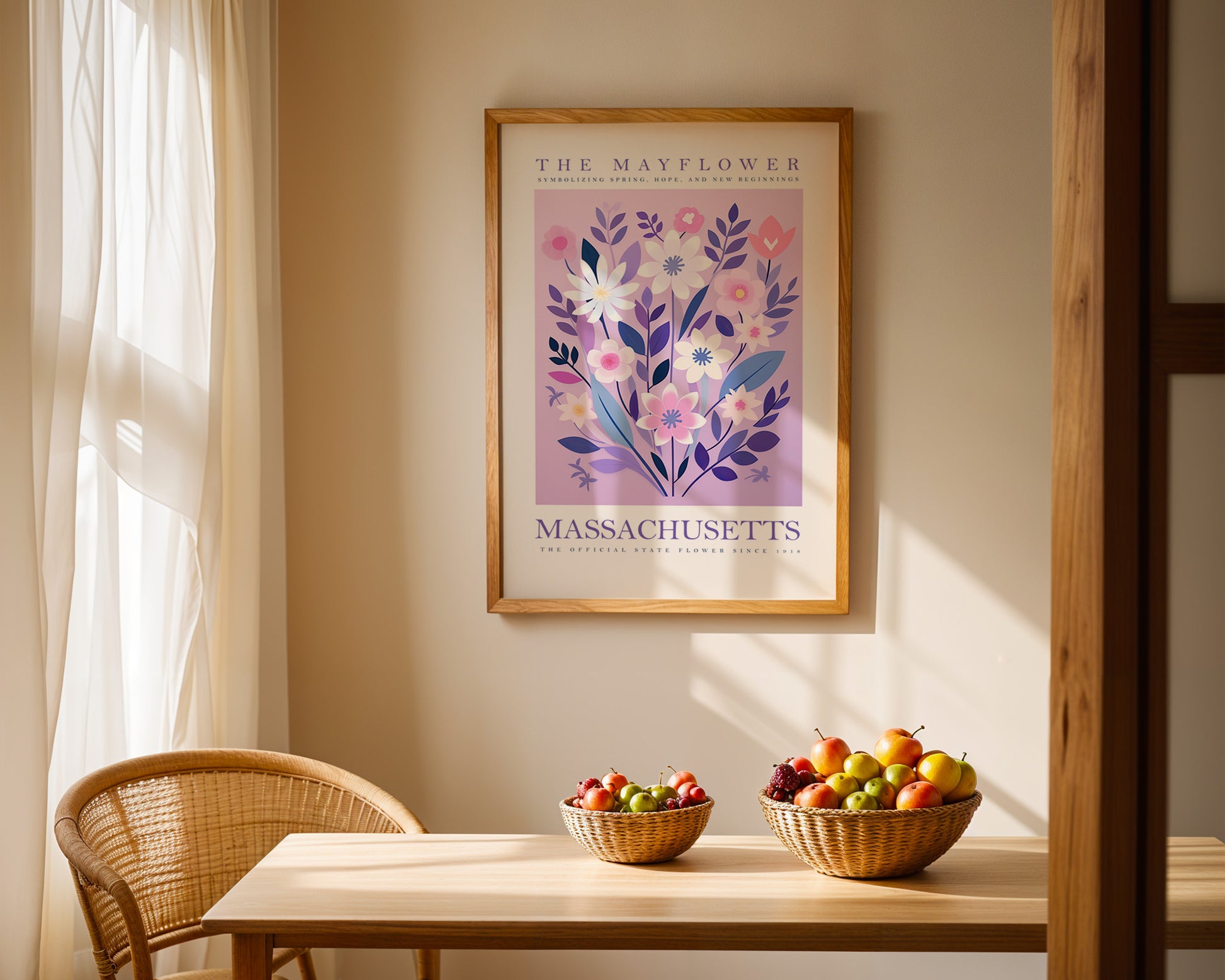 Massachusetts State Flower Poster - GroovyGrove