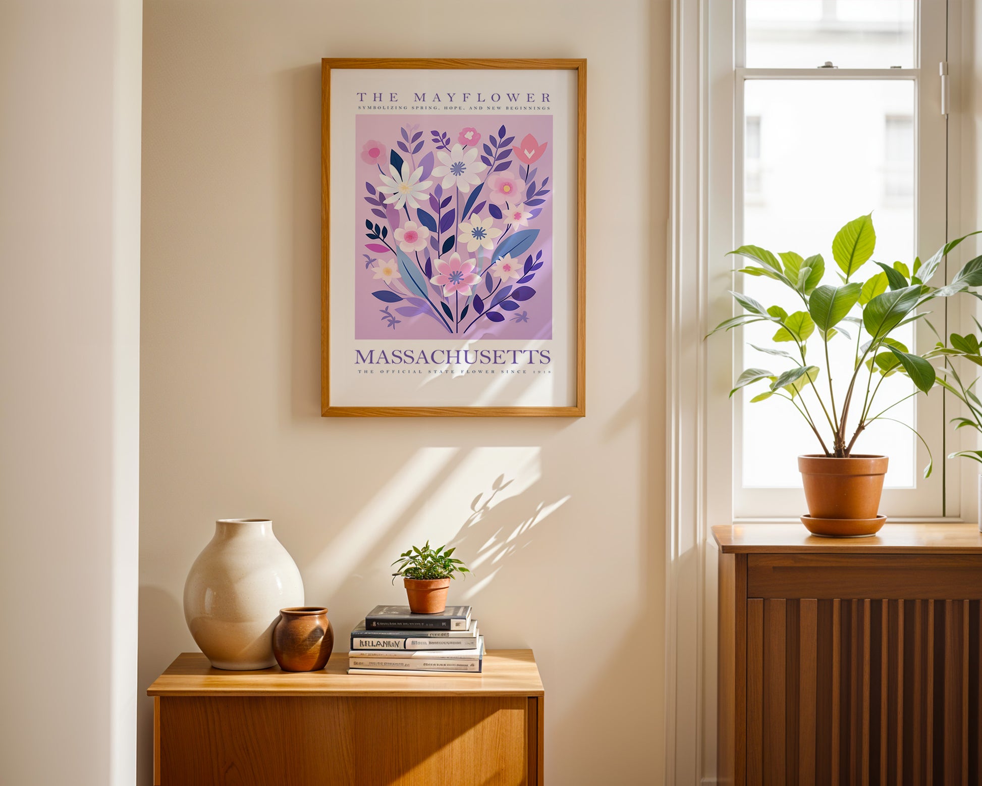 Massachusetts State Flower Poster - GroovyGrove