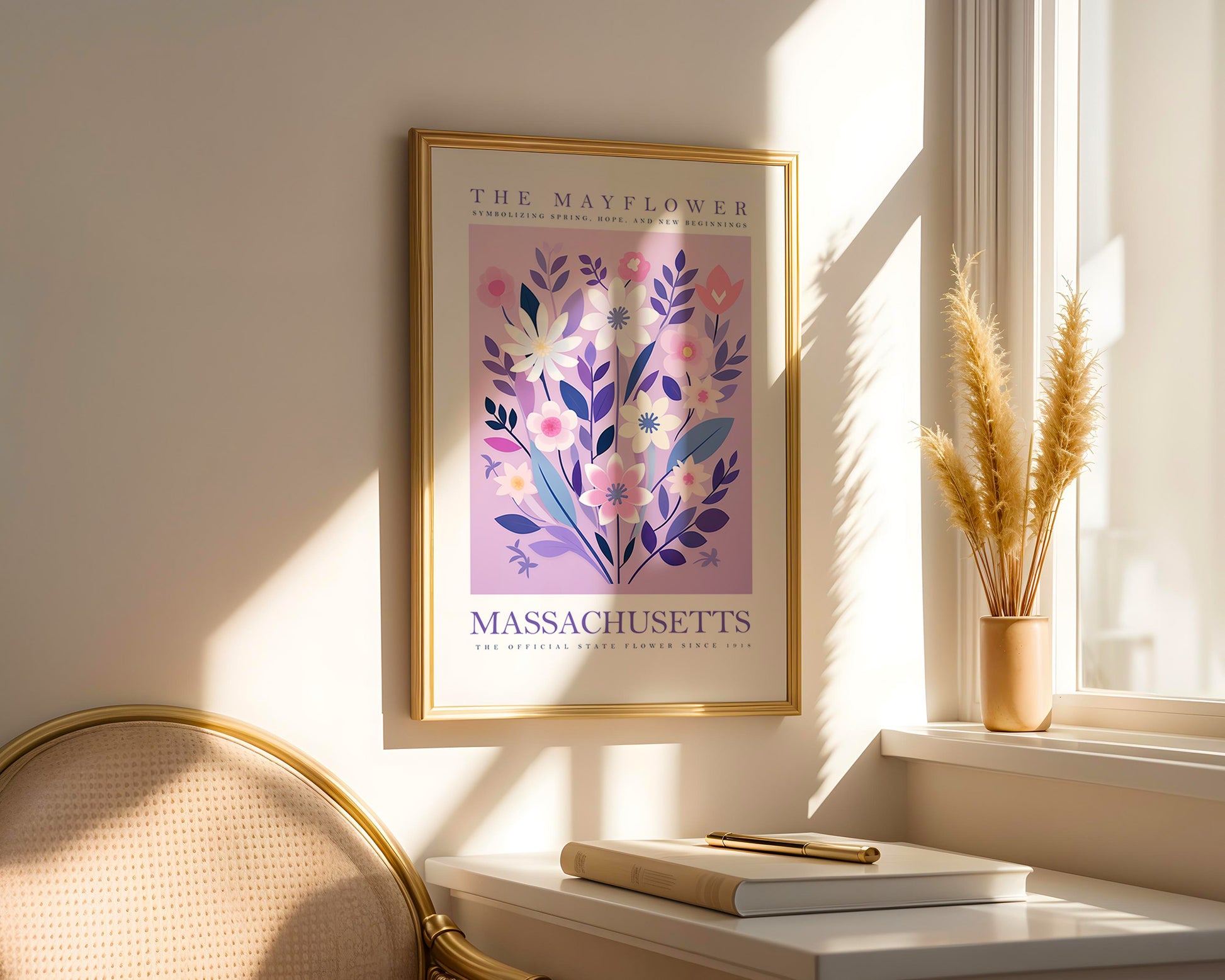 Massachusetts State Flower Poster - GroovyGrove