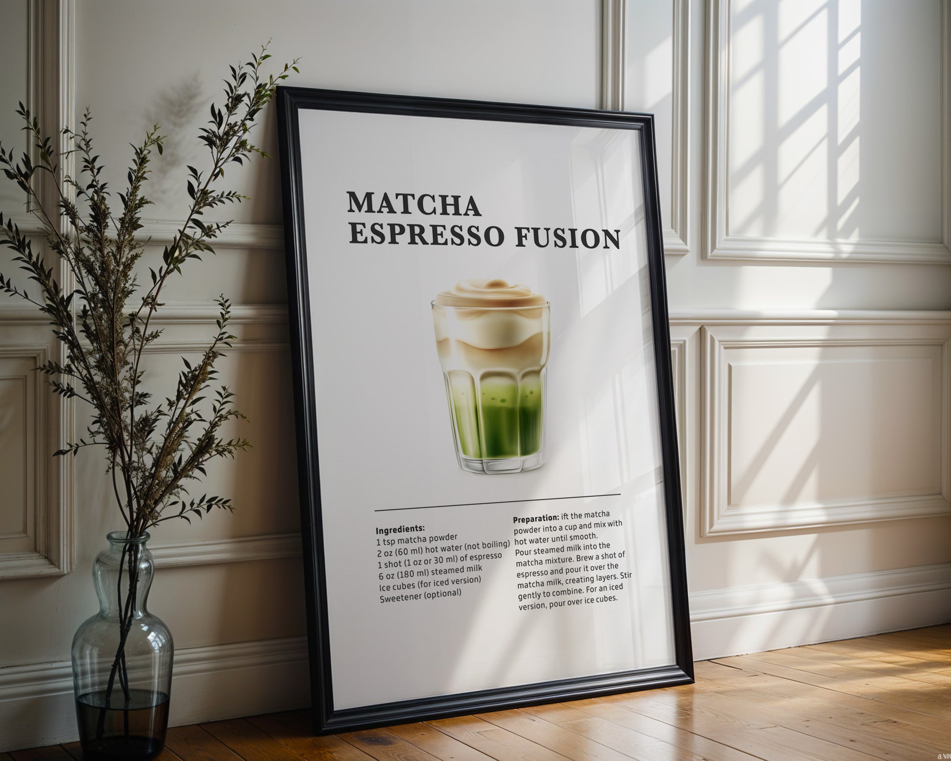 Matcha Espresso Fusion Coffee Recipe Poster - GroovyGrove