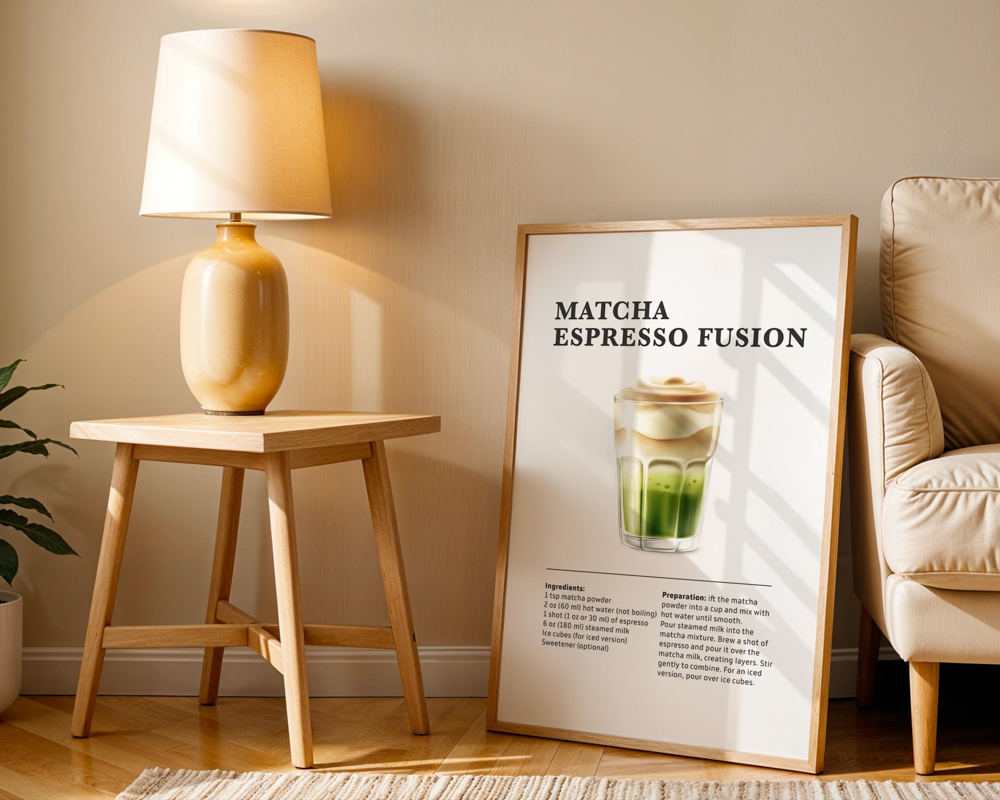 Matcha Espresso Fusion Coffee Recipe Poster - GroovyGrove