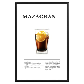 Mazagran Coffee Recipe Poster - GroovyGrove