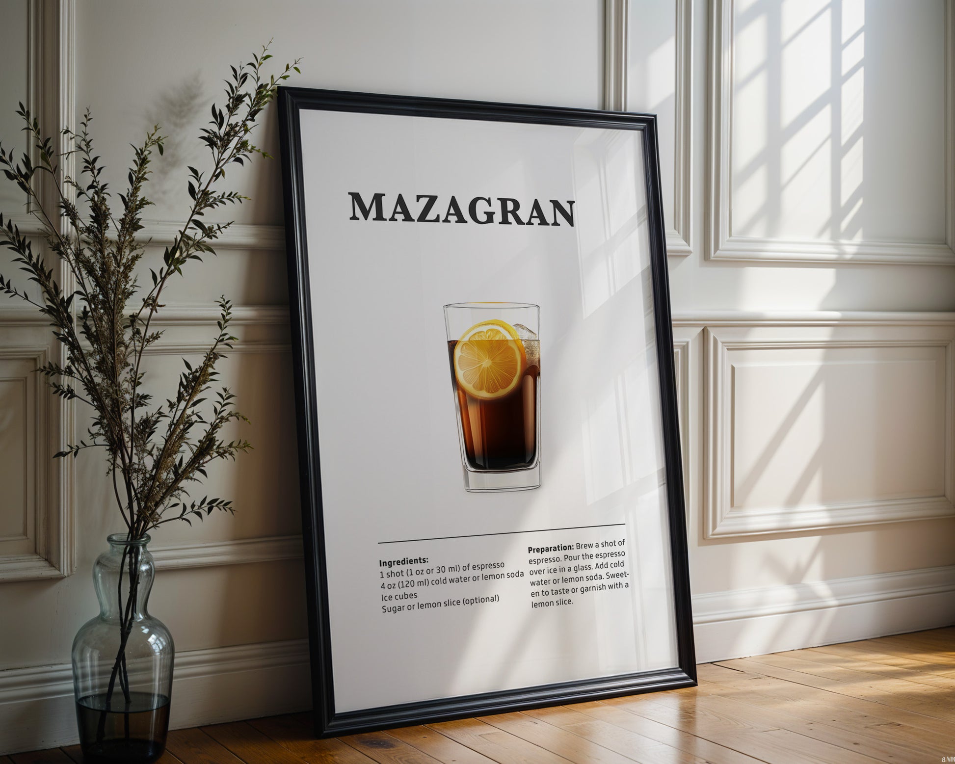 Mazagran Coffee Recipe Poster - GroovyGrove