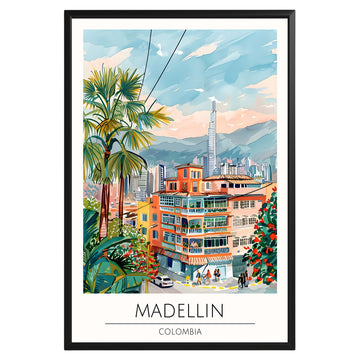 Medellín Colombia Travel Poster - GroovyGrove