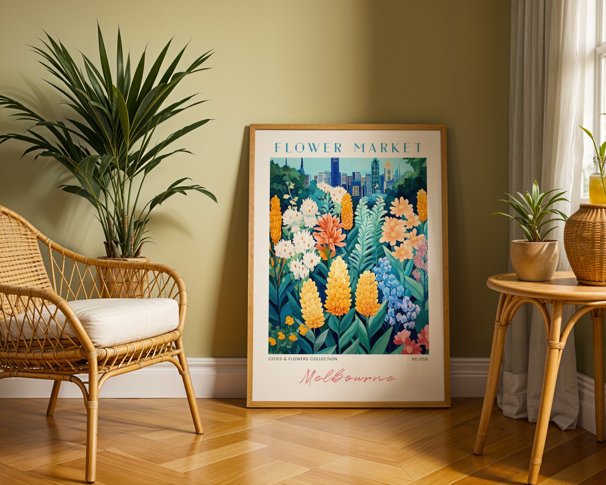 Melbourne Australia Flower Market Poster - GroovyGrove