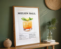 Melon Ball Cocktail Recipe Poster - GroovyGrove