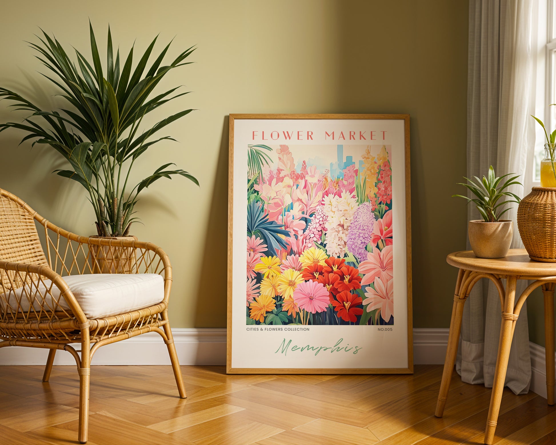 Memphis Tennessee Flower Market Poster - GroovyGrove