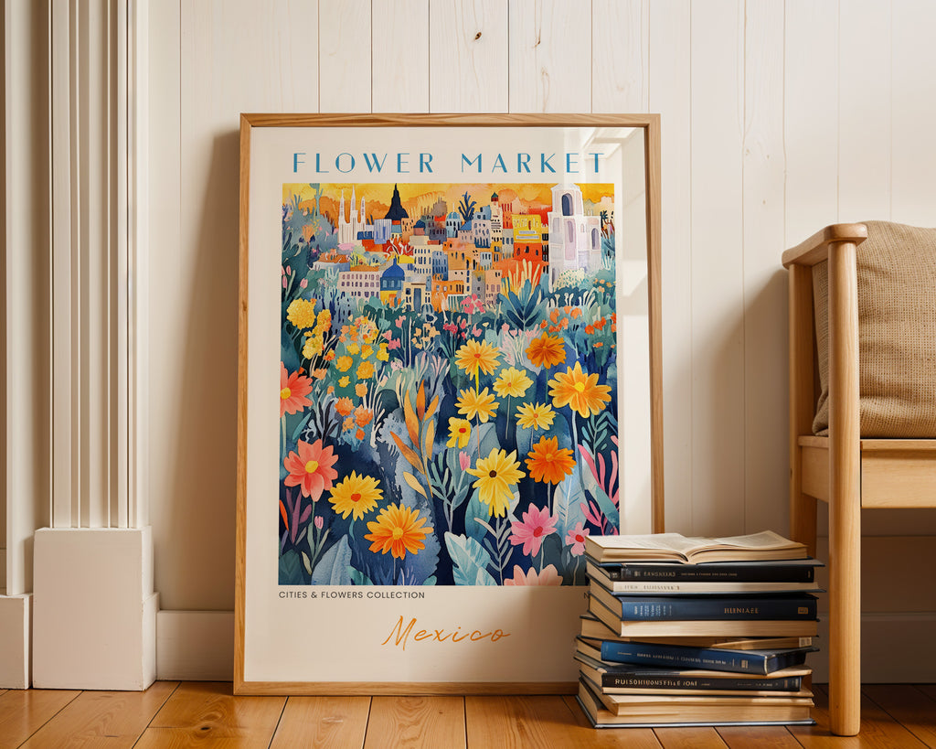 Mexico City Flower Market Poster - GroovyGrove