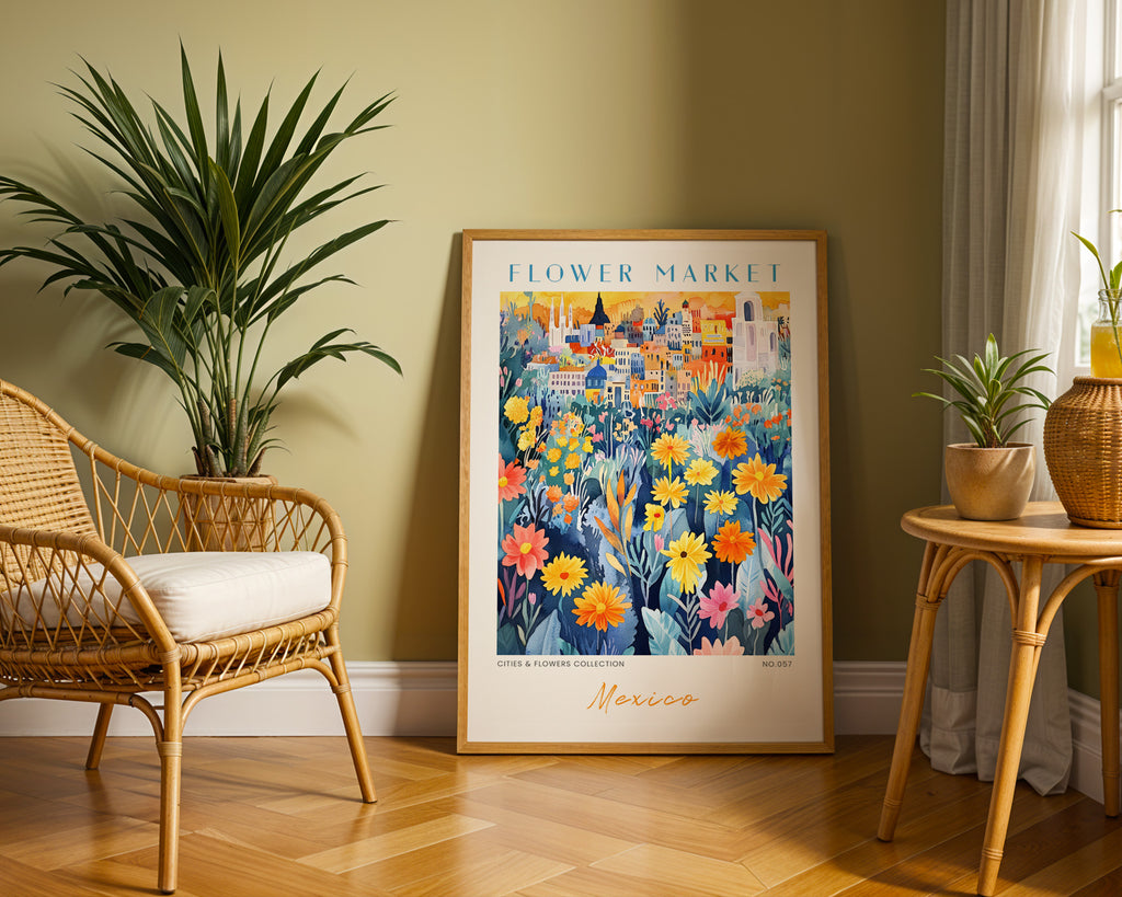 Mexico City Flower Market Poster - GroovyGrove